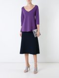 micro crepe trapeze sweater