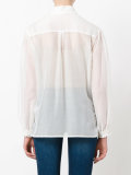 floral overlay mesh blouse