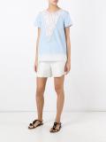 lace panel T-shirt