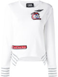 cut-out hem patch sweatshirt