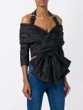 runway biker bow blouse
