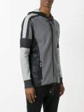 panelled hooded sweatshirt