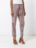 striped cropped trousers