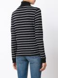 striped roll neck top