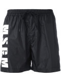 logo print running shorts