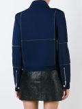 panelled biker jacket 