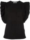 ruffled sleeves T-shirt