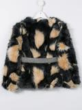 belted faux fur jacket