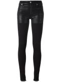 waxed detail skinny trousers
