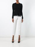 lace detail peplum top