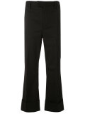 cropped tailored flare trousers