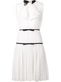 bow detail pleated dress
