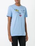 'cat wink' motif T-shirt