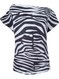 Off-Shoulder Zebra Print Top