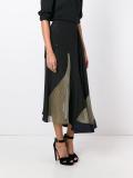 metallic detailing asymmetric skirt