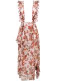 shoulder strap ruffled skirt