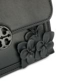 flower appliqué shoulder bag