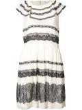 ruffled shoulder dress