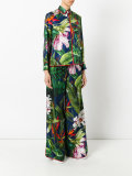 printed wide leg suit 