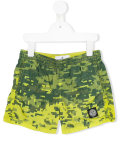 digital camo logo shorts