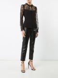 sheer longsleeves blouse