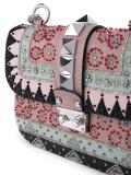 'Glam Lock' embroidered shoulder bag