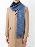 checked fringed scarf