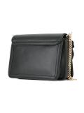 flower appliqué shoulder bag