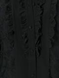 ruffle trim lace panel blouse