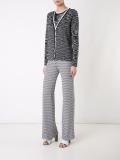 blurry stripes buttoned cardigan