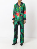 flower print straight trousers