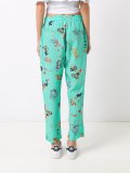 silk printed trousers