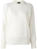 ribbed round neck jumper