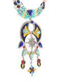 beaded drop pendant necklace 