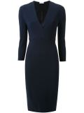 scuba V-neck dress