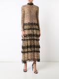 leopard print ruffled dress