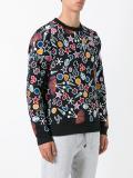 multi symbol embroidered sweatshirt