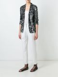 patterned knit blazer