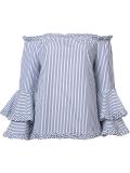 off-shoulders striped blouse