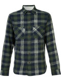 chest pockets plaid shirt