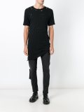 distressed long length T-shirt