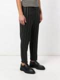 pinstriped trousers