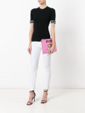 teddy bear print clutch