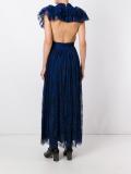 tied-up waist V-neck dress