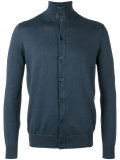 button front stand-up collar cardigan