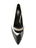 chain vamp two-tone pumps