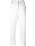 high-waist cropped trousers