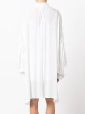 gathered longsleeves shirt dress