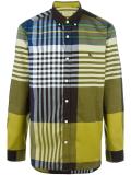 colour block checked shirt 
