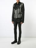 striped biker jacket 